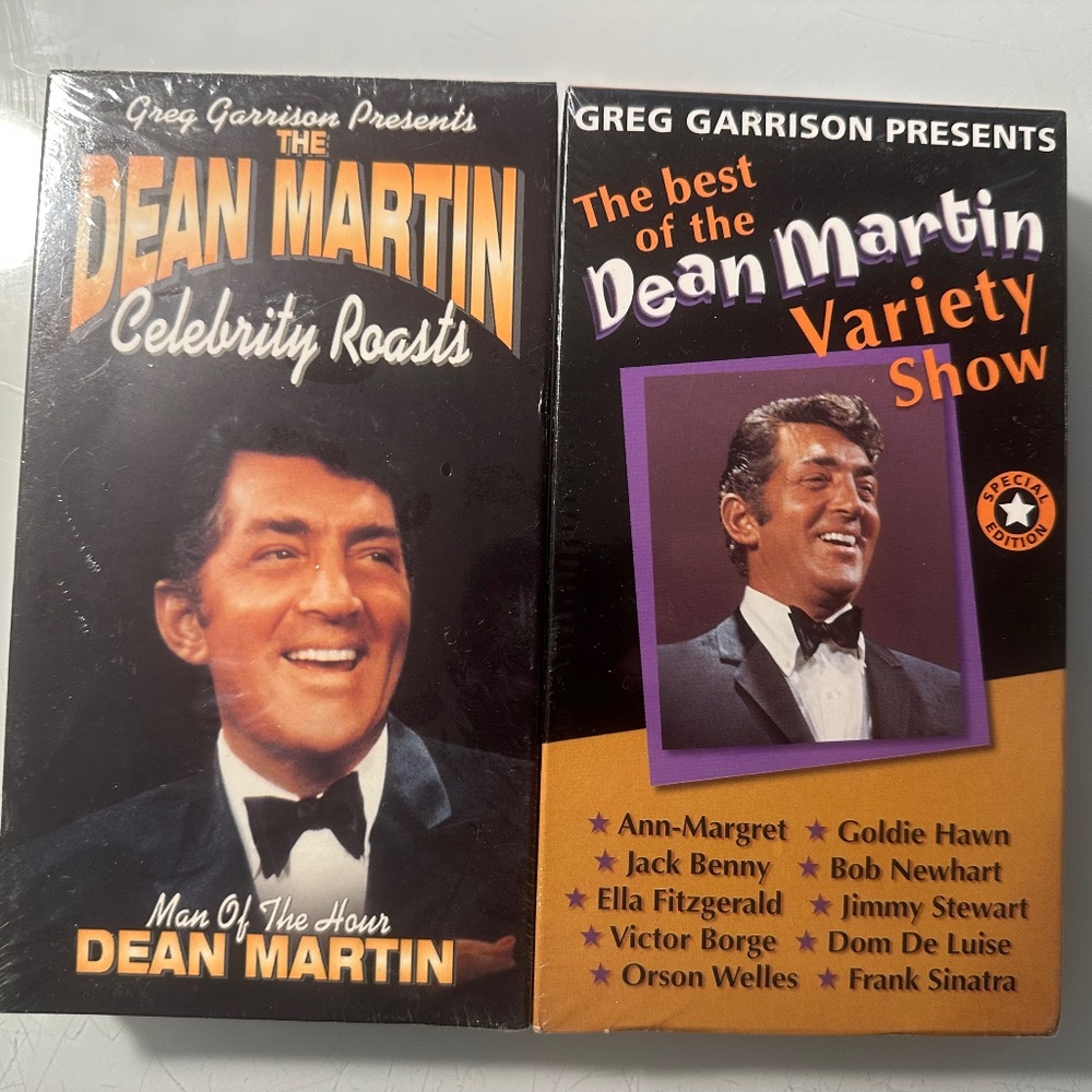 2 SEALED NEW VCR VHS TAPES - DEAN MARTIN BEST OF CELEBRITY ROASTS & VARIETY SHOW